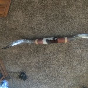Cow horn wall decor